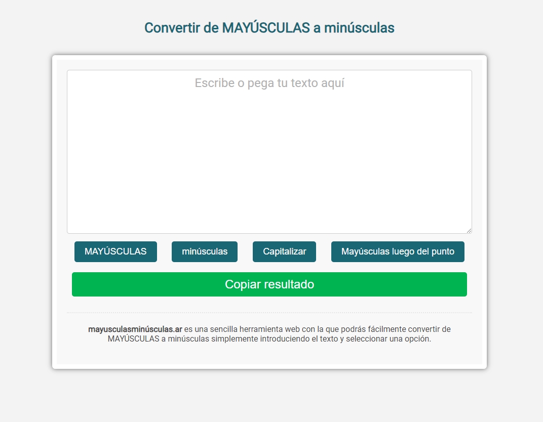 Mayúsculas & Minúsculas